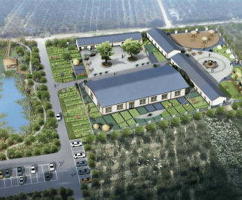 New Chinese Style Architectural Bird's-eye View Planning-ID:824034933