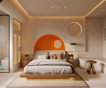 Wabi-sabi Style Bedroom-ID:522540093