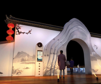 New Chinese Style Exhibition Hall-ID:336371902