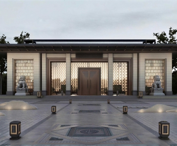 New Chinese Style Facade Element-ID:172430994