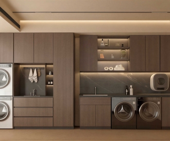 Modern Balcony Laundry Room-ID:526030138