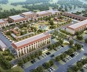 New Chinese Style Architectural Bird's-eye View Planning-ID:432959085