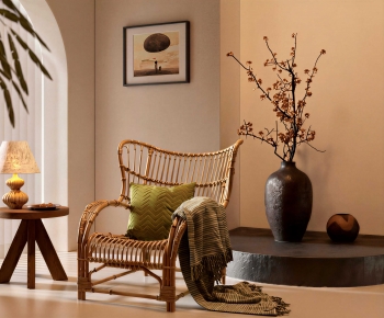 Wabi-sabi Style Lounge Chair-ID:649852995