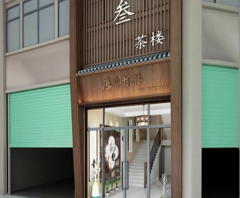 New Chinese Style Facade Element-ID:664330013