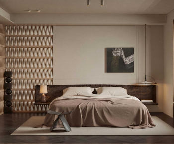 Wabi-sabi Style Bedroom-ID:428994891