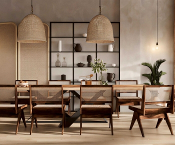 Wabi-sabi Style Dining Room-ID:449843885