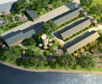 New Chinese Style Architectural Bird's-eye View Planning-ID:192145117