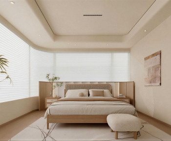Wabi-sabi Style Bedroom-ID:745852959