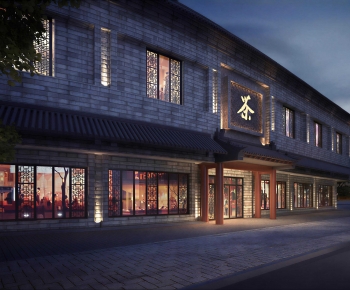 New Chinese Style Facade Element-ID:931462054