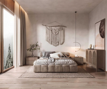 Wabi-sabi Style Bedroom-ID:252370881