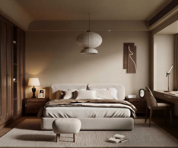 Wabi-sabi Style Bedroom-ID:435615069