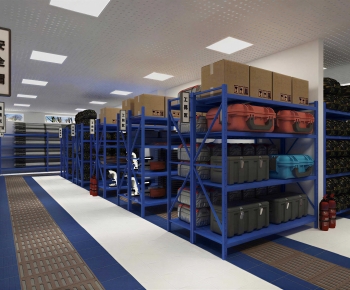 Modern Factory Floor/warehouse-ID:748500886