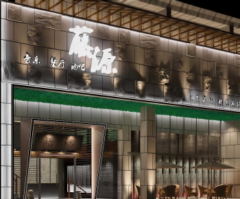 New Chinese Style Facade Element-ID:163109323
