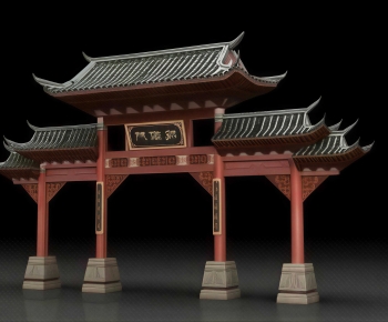 Chinese Style Decorated Archway-ID:343053102