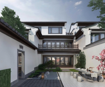New Chinese Style Courtyard/landscape-ID:884769056