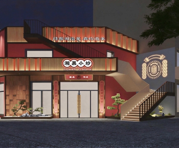 New Chinese Style Facade Element-ID:874159106