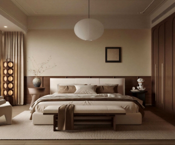 Wabi-sabi Style Bedroom-ID:606543065