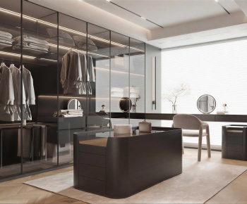Modern Clothes Storage Area-ID:609901036