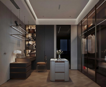 Modern Clothes Storage Area-ID:100989374