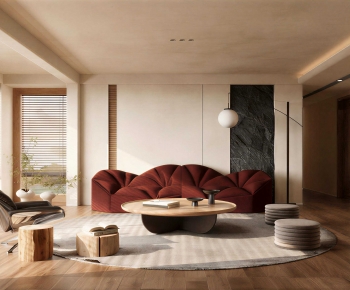 Wabi-sabi Style A Living Room-ID:797560295