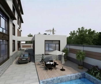 New Chinese Style Courtyard/landscape-ID:137588027