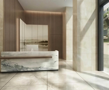 New Chinese Style Office Reception Desk-ID:757421026