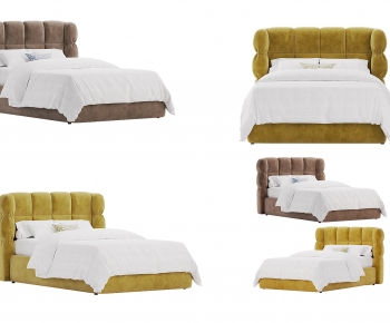 Modern Double Bed-ID:671421056