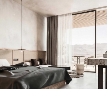 Wabi-sabi Style Bedroom-ID:503189099