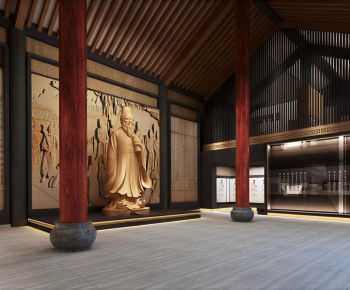 Chinese Style Exhibition Hall-ID:748857989
