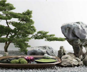 New Chinese Style Rockery Waterscape-ID:123720881