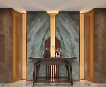 New Chinese Style Entrance Cabinet-ID:344579944