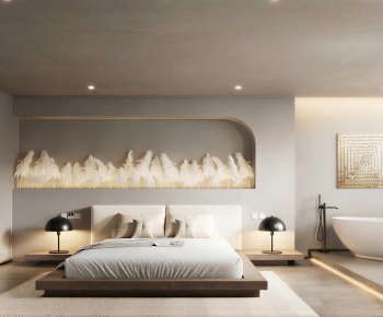 Wabi-sabi Style Bedroom-ID:962940932