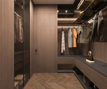 Modern Clothes Storage Area-ID:392355925