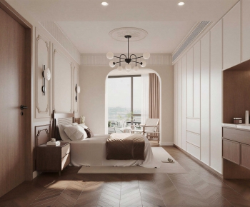 Wabi-sabi Style Bedroom-ID:716034895