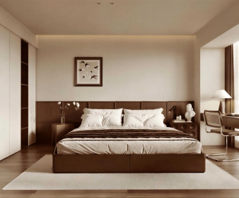 Wabi-sabi Style Bedroom-ID:709656004