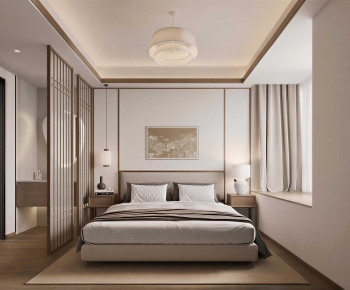 New Chinese Style Bedroom-ID:970022927