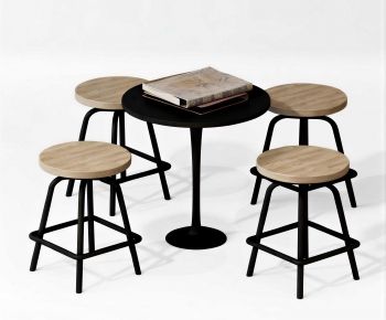Industrial Style Leisure Table And Chair-ID:136981071