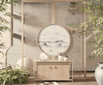 New Chinese Style Entrance Cabinet-ID:510304932