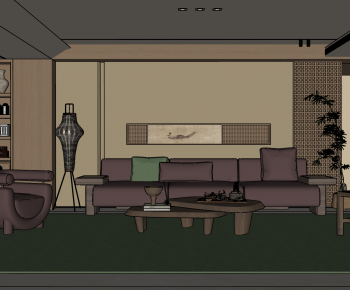 New Chinese Style A Living Room-ID:440650079