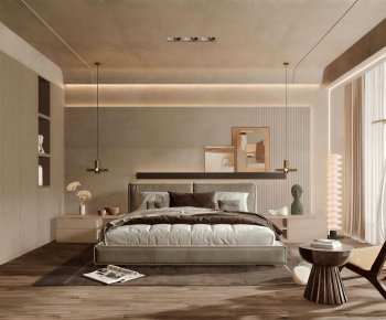 Wabi-sabi Style Bedroom-ID:693109045