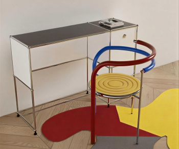 Modern Computer Desk And Chair-ID:723227028