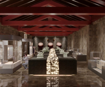 New Chinese Style Exhibition Hall-ID:558260925