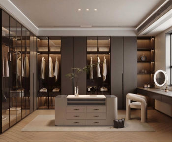 Modern Clothes Storage Area-ID:428582913