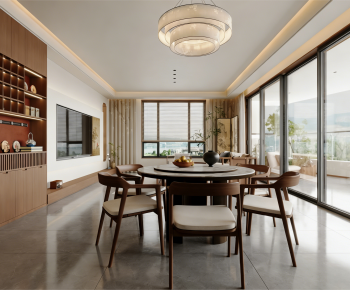New Chinese Style Dining Room-ID:924649955