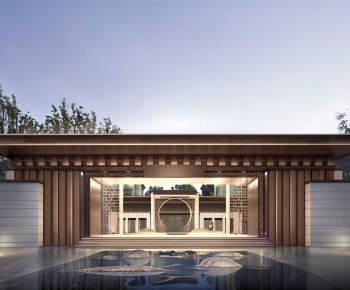 New Chinese Style Appearance Of Commercial Building-ID:838372957