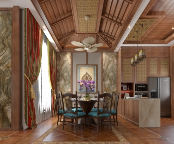 Southeast Asian Style Dining Room-ID:477335936