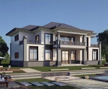 New Chinese Style Detached Villa-ID:619484905