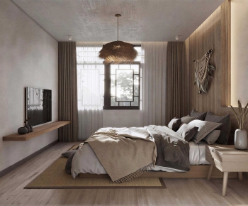 Wabi-sabi Style Bedroom-ID:857131961