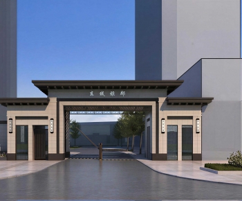 New Chinese Style Facade Element-ID:730660076