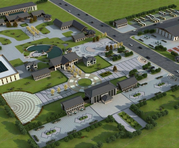New Chinese Style Architectural Bird's-eye View Planning-ID:975912098